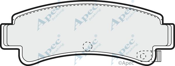 APEC BRAKING Комплект тормозных колодок, дисковый тормоз PAD695